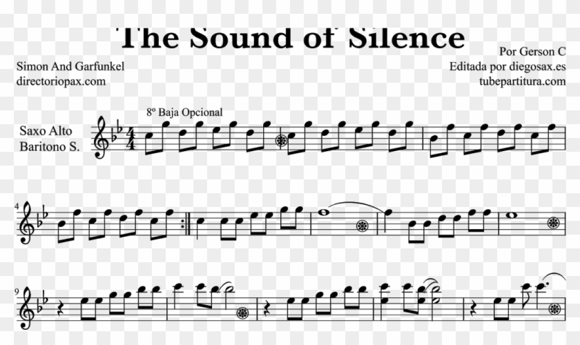 The Sound Of Silence By Simon And Garfunkel Sheet Music - Music Clipart #3608933
