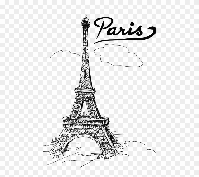 Drawing Paris Eiffel Tower Art Clipart #3609294
