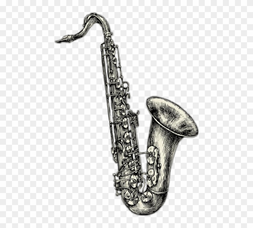 Tattoo Sax Clipart #3609352