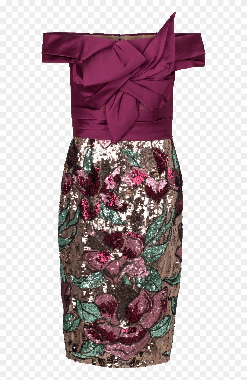 Loading Zoom - Marchesa Notte Artwork Sequin Dress Clipart