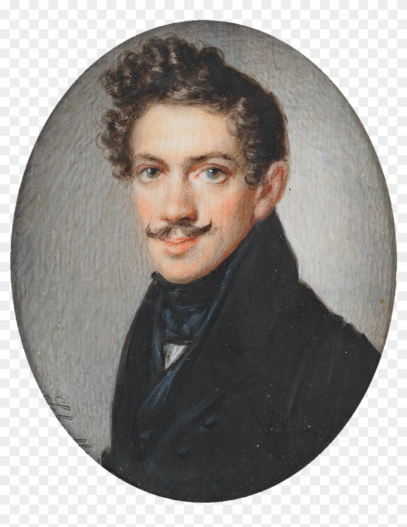 Schoeller Young Man With A Moustache And Dark Curls - Gentleman Clipart #3609450