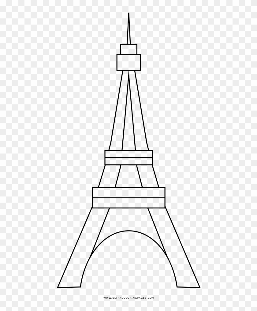 Torre-eiffel Página Para Colorear - Line Art Clipart #3609453