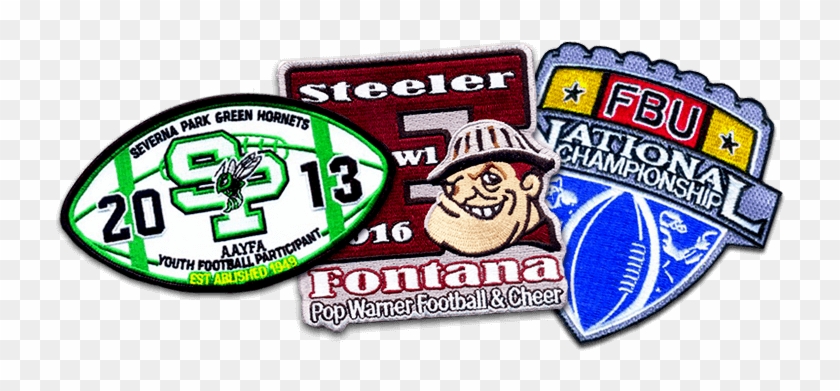 Custom Football Iron On Patches Are A Great Way To - Emblem Clipart #3609952