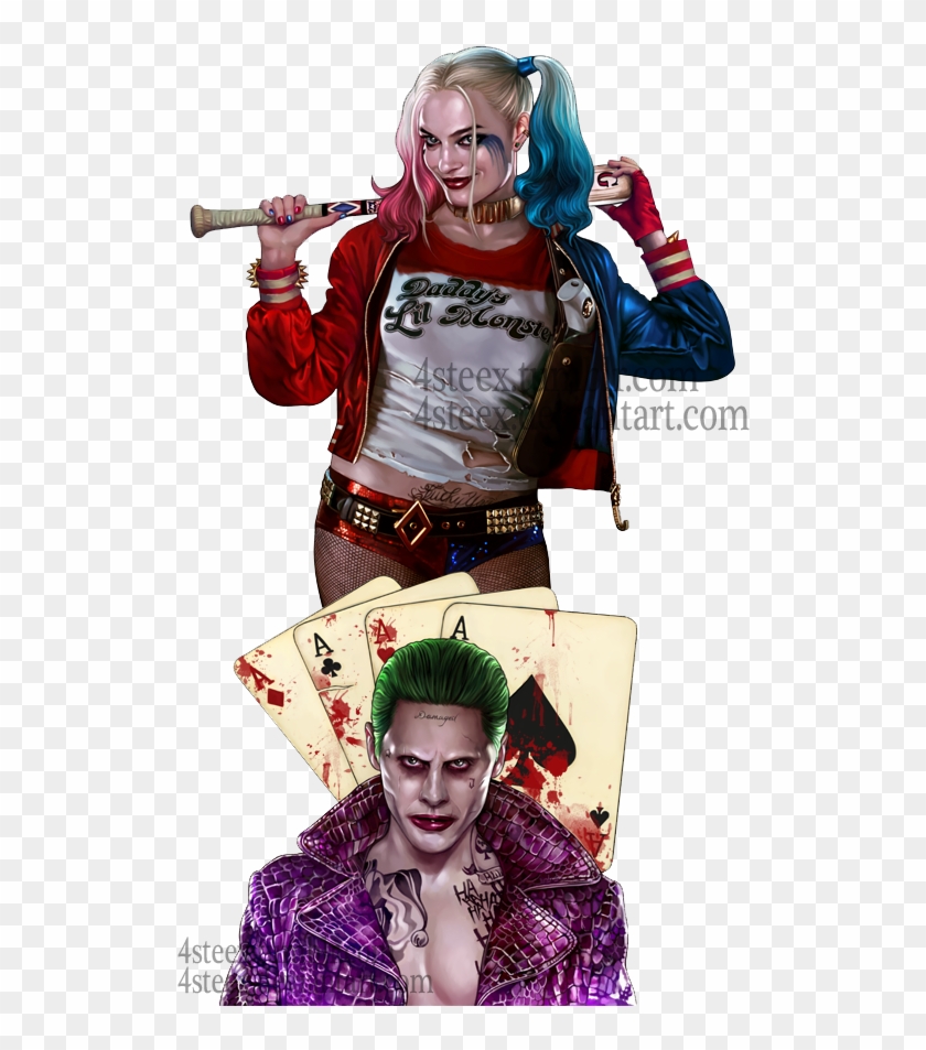 Commission Joker And Design - Hinh Xam Harley Quinn Clipart