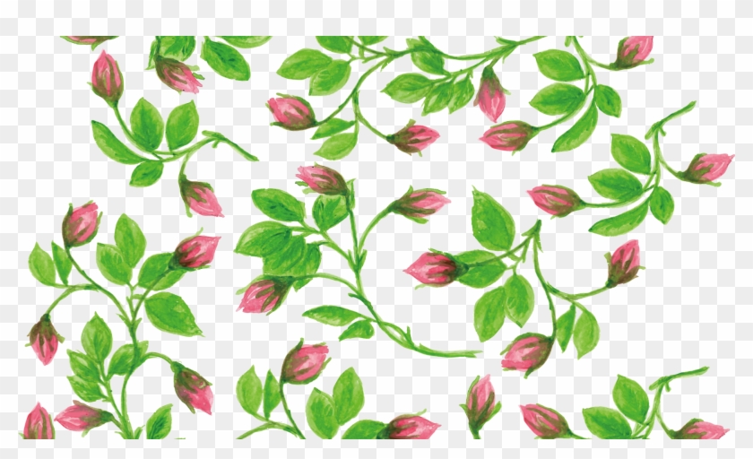 Flower Vines Painting Clipart #3610406