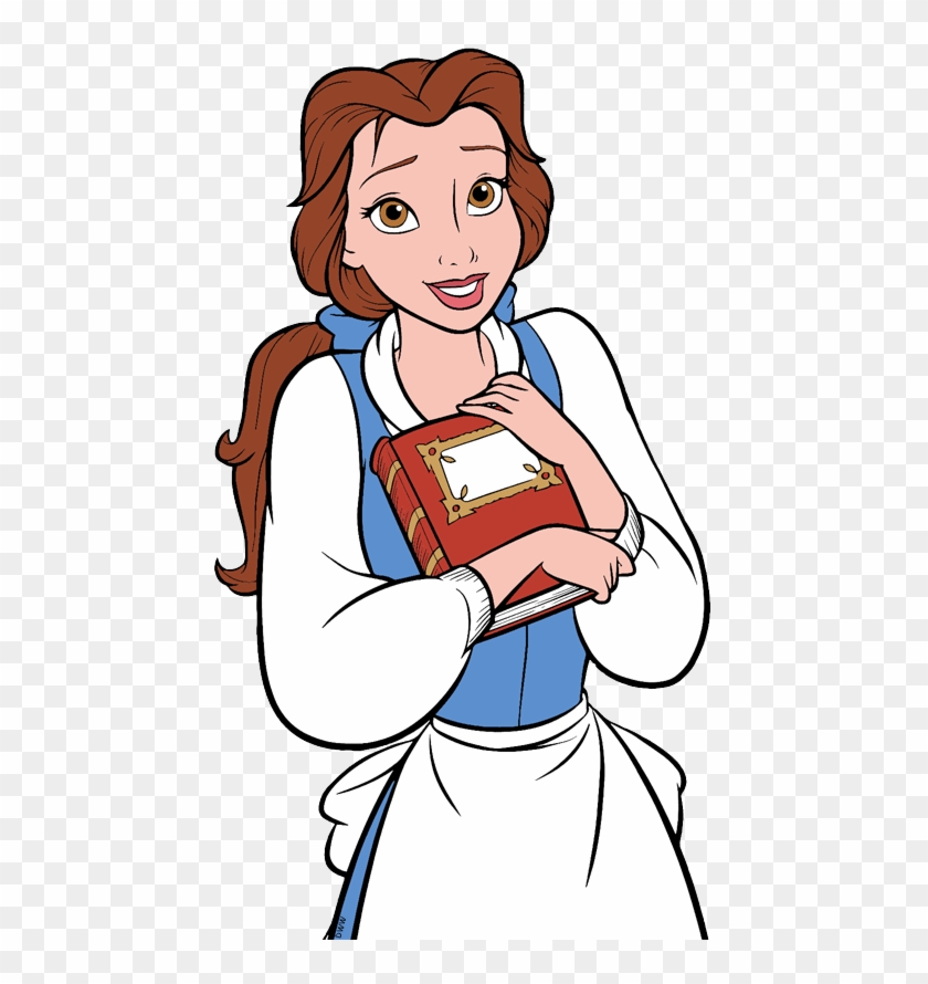 Belle Holding Book - Belle Holding A Book Clipart #3610573