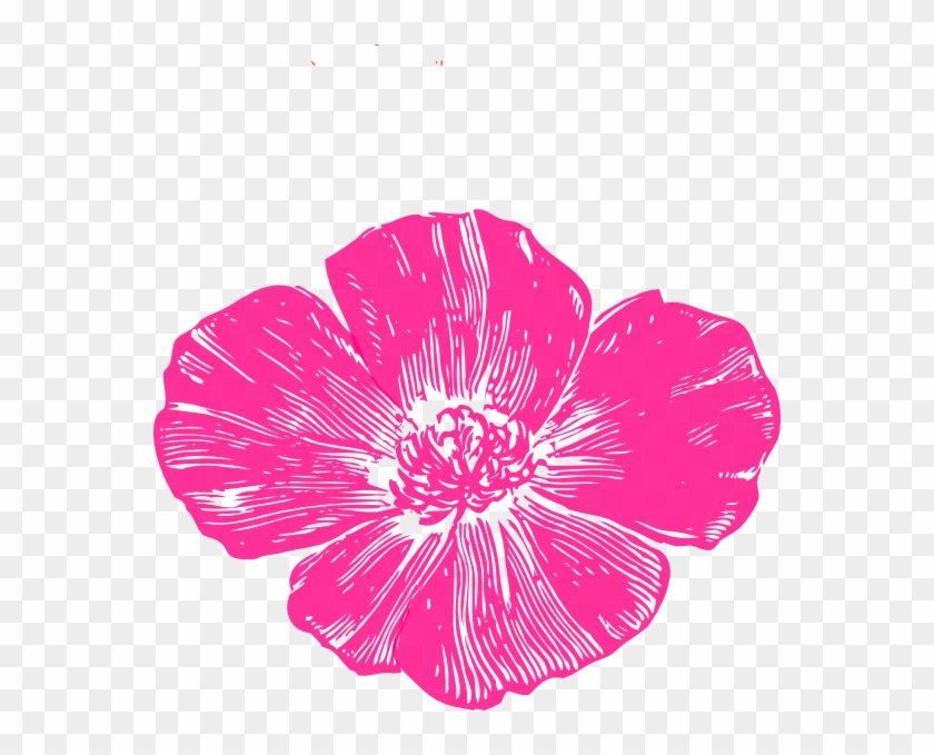 Hot Pink Flowers Clipart - Png Download #3611445