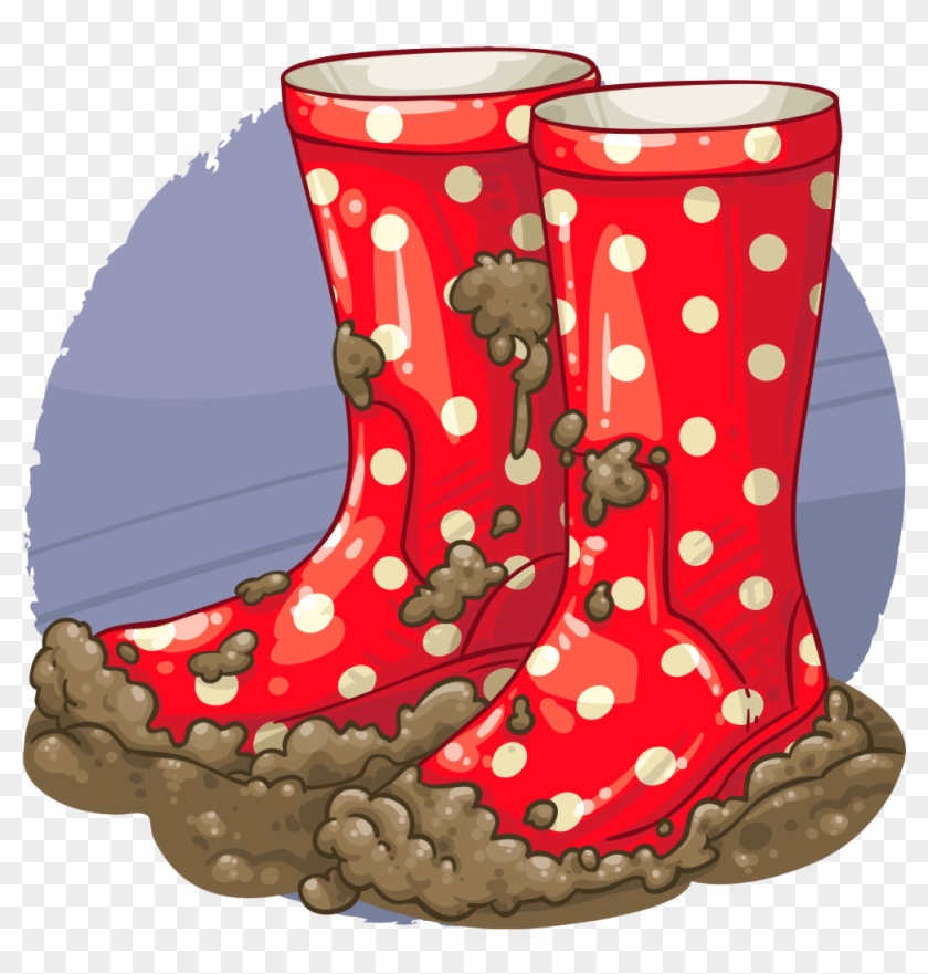 Puddle Clipart Muddy Welly - Clip Art Muddy Boots - Png Download #3611576