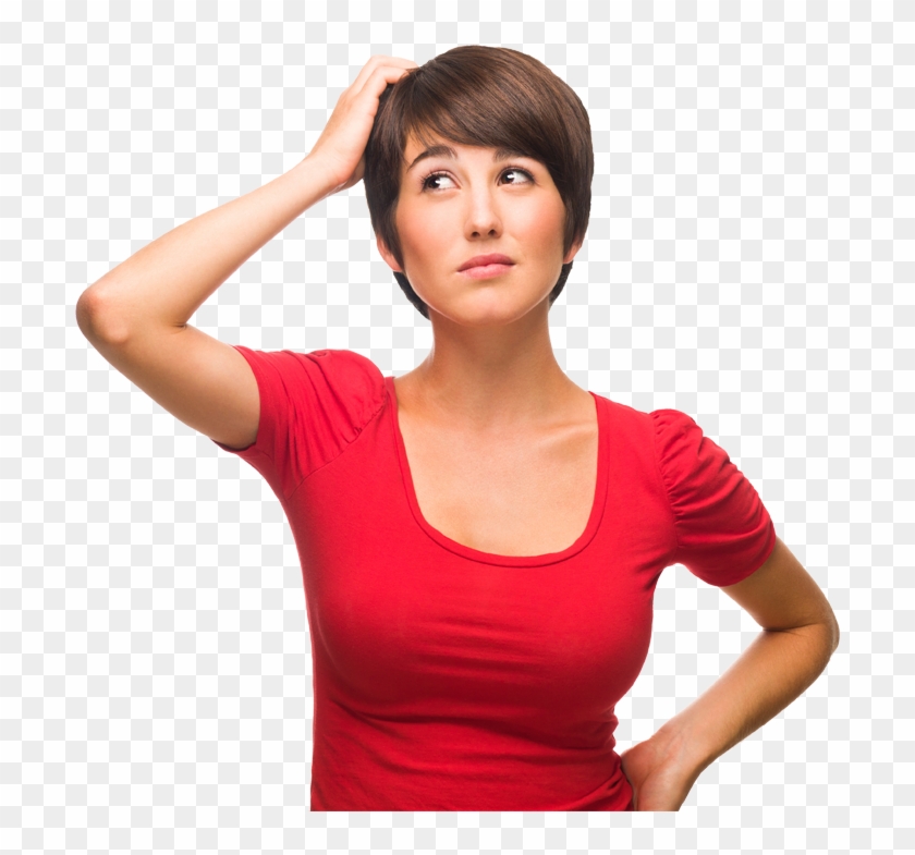 Frequently Asked Questions - Woman Scratching Her Head Clipart