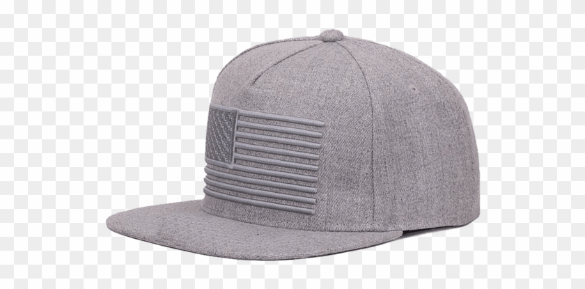 A Gray Snapback Cap That Has The American Flag On It - Baseball Cap Clipart #3611878