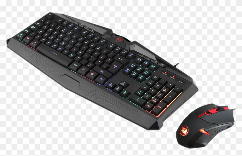 Redragon S101-uk Gaming Keyboard And Mouse Set Silent - Gaming Keyboard And Mouse Transparent Background Clipart