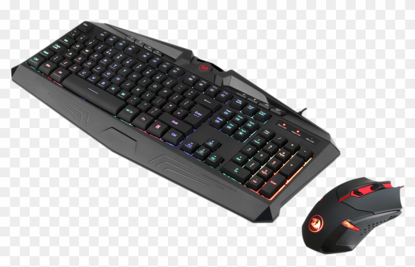 Redragon S101-uk Gaming Keyboard And Mouse Set Silent - Gaming Keyboard And Mouse Transparent Background Clipart #3612224