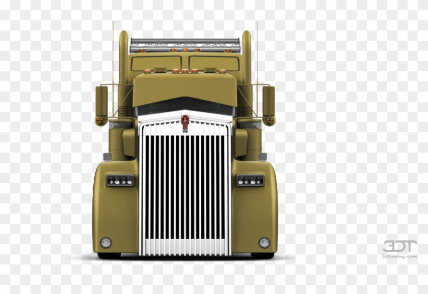 Kenworth W900 Sleeper Cab Truck - Bulldozer Clipart