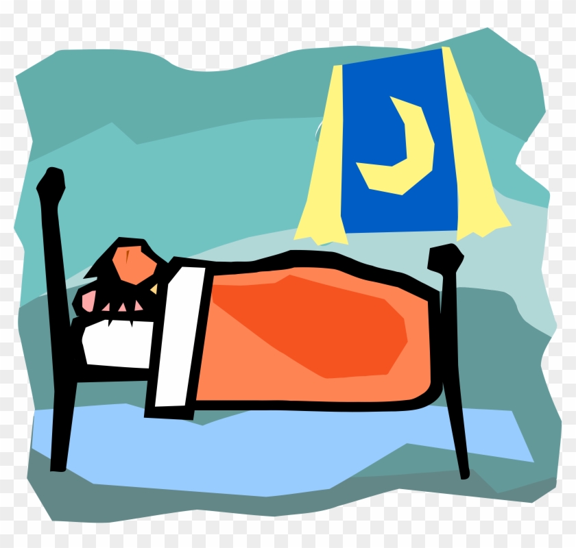 Graphic Black And White Stock A Dreaming Big Image - Person Sleeping Clipart - Png Download