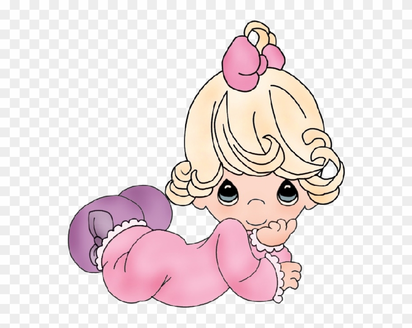 Baby Girl Baby Shower Animal Clip Art Baby Shower Invitations - Clipart Of Baby Girl - Png Download