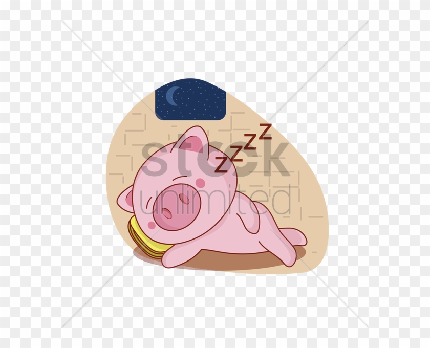 Pig Sleep Cartoon Clipart Pig Cartoon Clip Art - Pig Sleeping In Bed Cartoon - Png Download