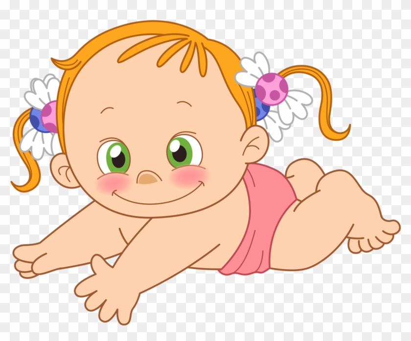 Bebê & Gestante Baby Girl Clipart, Baby Shower Images, - Animated Baby Crawl Png Transparent Png #3613292