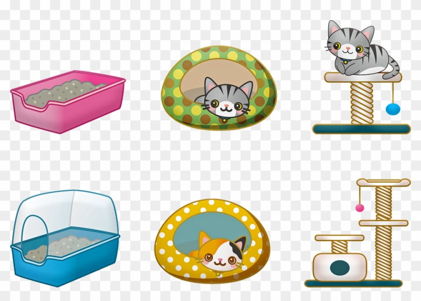 Cat Bed Cat Toy Cat Litter Kitten Kitty Cat - Cat Toys Png Clipart Transparent Png