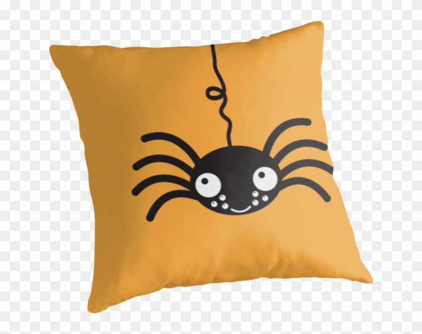 Cute Hanging Spider For Halloween By Jazzydevil - Throw Pillow Clipart