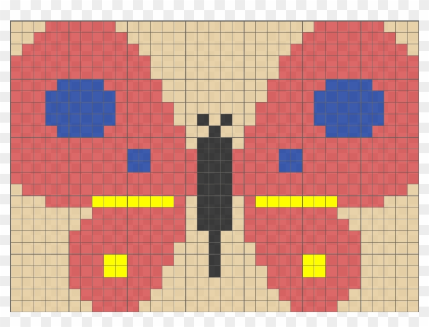 Level 4 - 29 - Butterfly - Perler Bead Ideas Cats Clipart