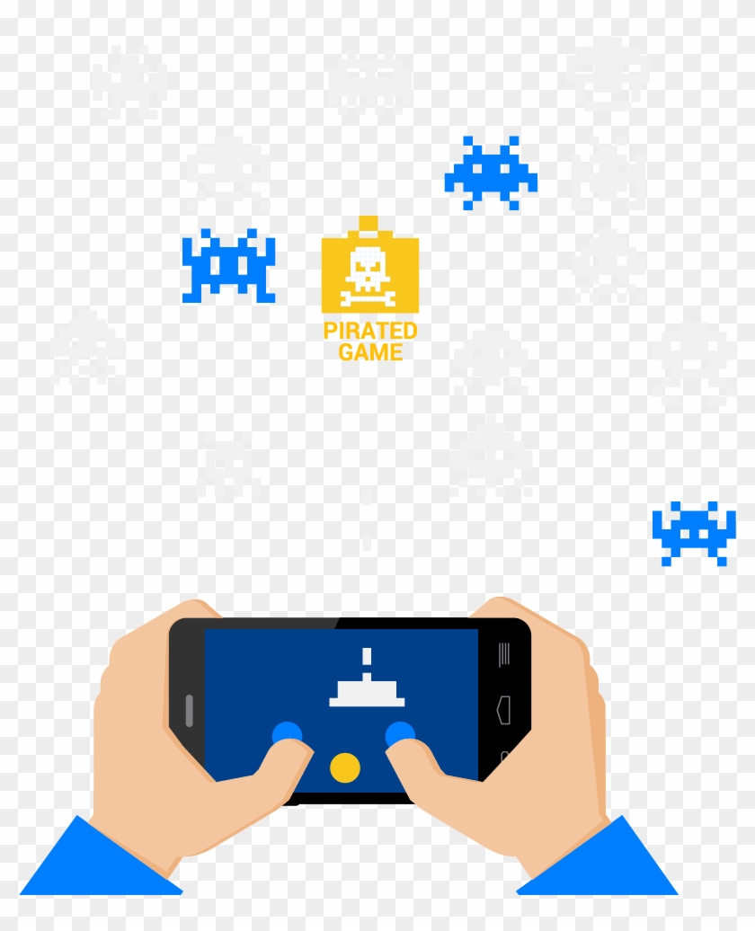 Fake Game Apps And Pirated Video Games - Space Invaders Svg Clipart #3614488
