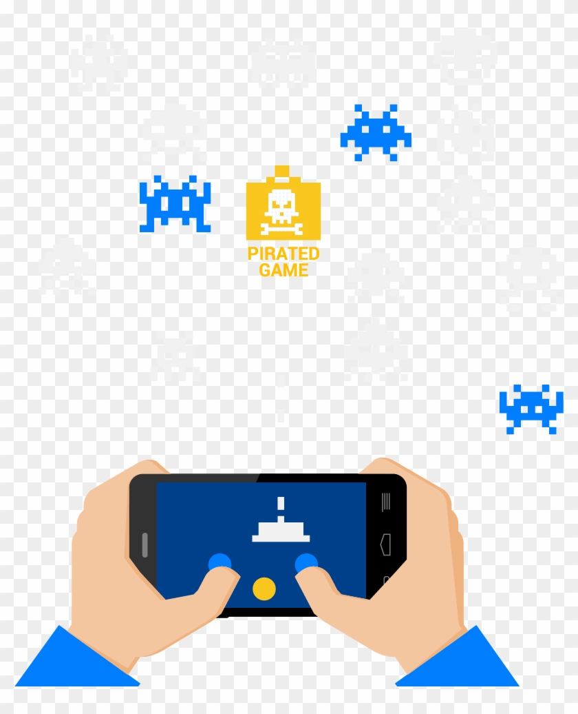 Fake Game Apps And Pirated Video Games - Space Invaders Svg Clipart