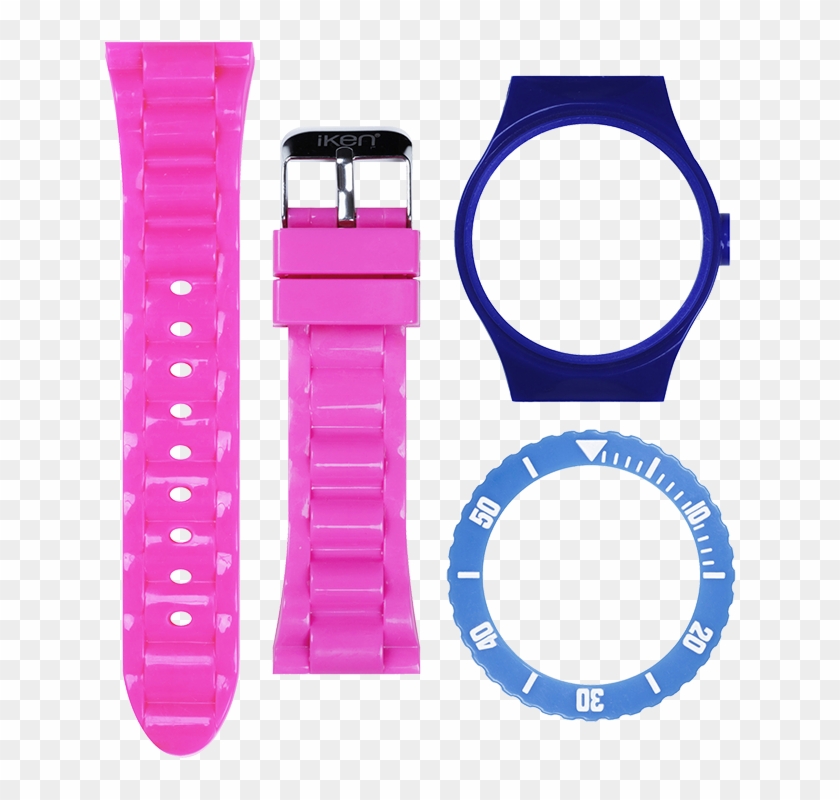 Picture Of Pink, Light Blue And Navy Prepack - Watch Bezel Png Clipart #3614602