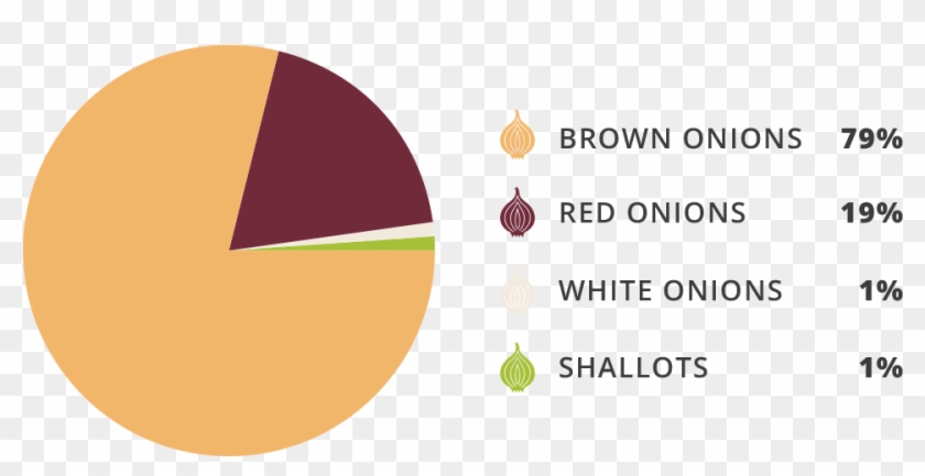 The Major Onion Varieties Grown In Australia Are - Circle Clipart #3614713