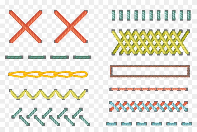 Diversos Pontos Úteis - Pontos De Costura A Mão Clipart #3614985