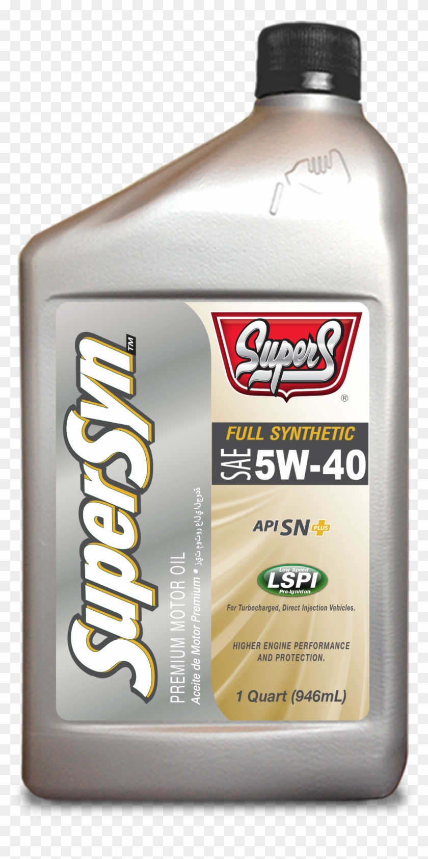 Super S Supersyn 5w-40 Sn Plus Engine Oil - Bottle Clipart #3615071