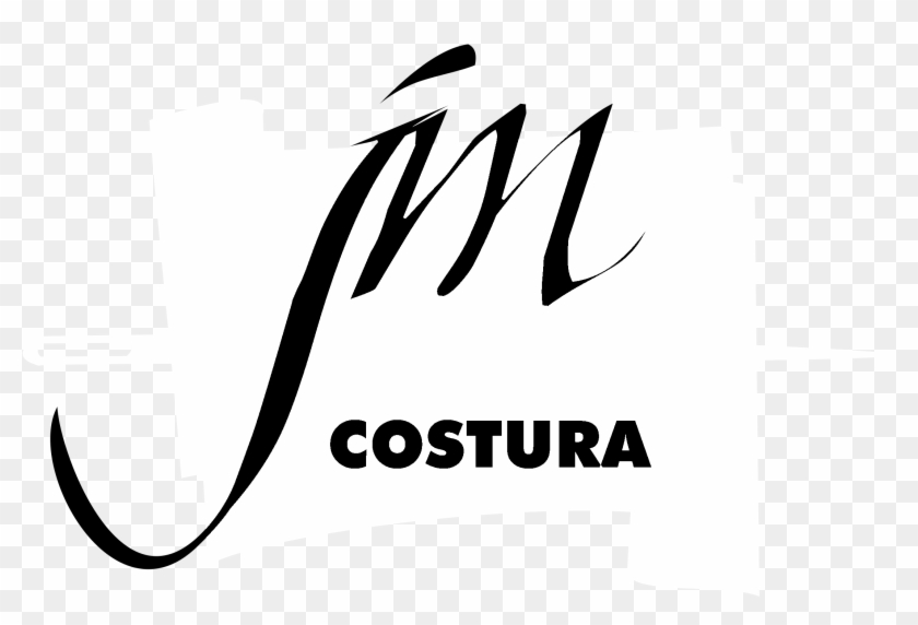 Jm Alta Costura Logo Black And White - Costura Clipart #3615152