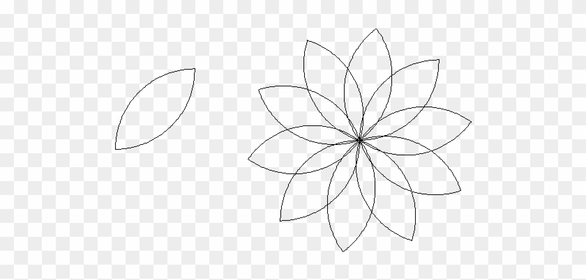 Para Colorear Petalos De Rosas - Line Art Clipart