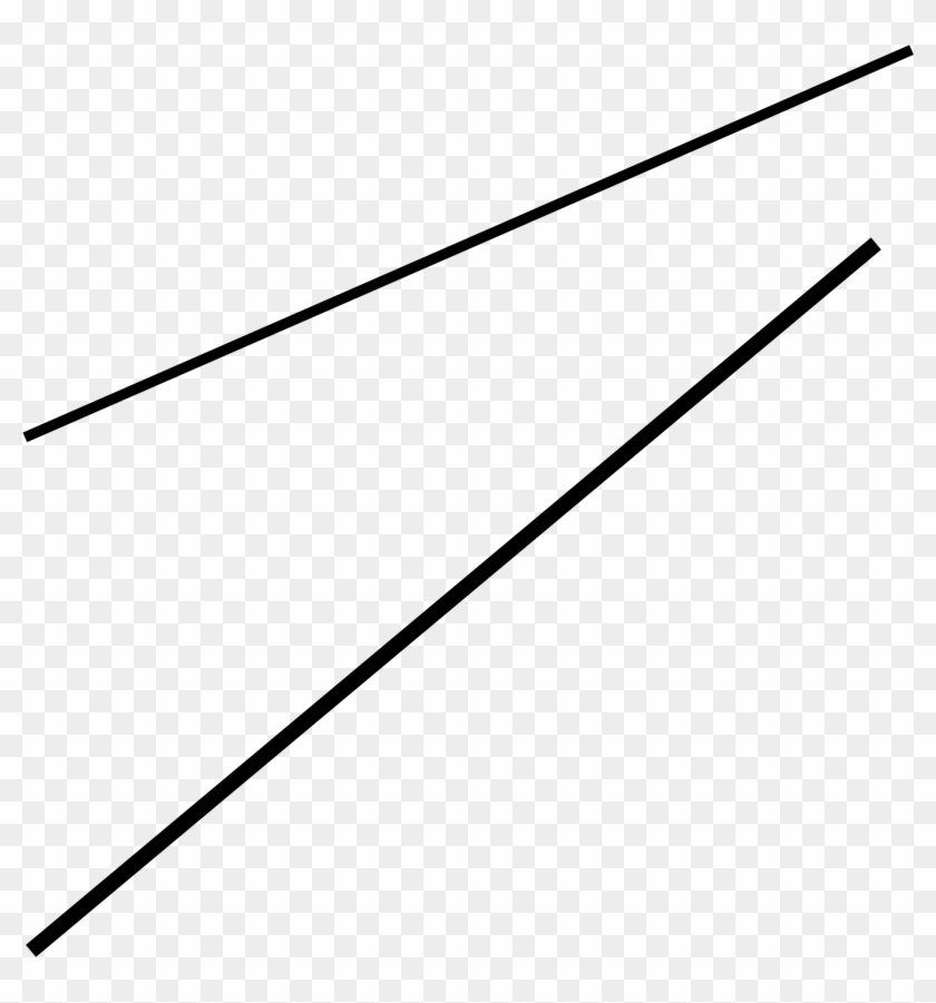 Draw 2 Black Lines - Line Art Clipart #3615944