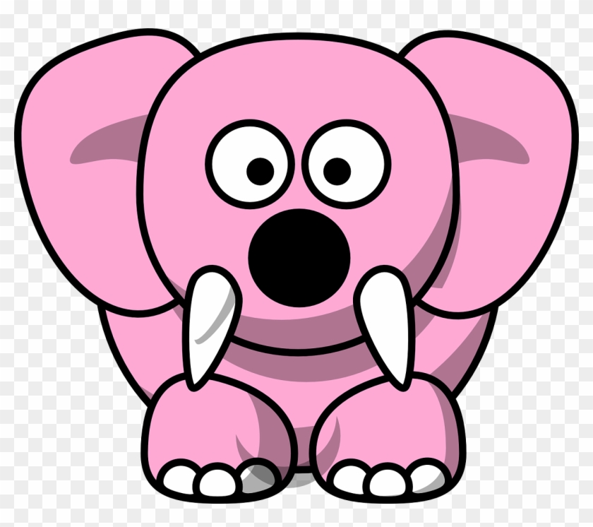 Don't Think Of A Pink Elephant - Cartoon Elephant High Resolution Clipart