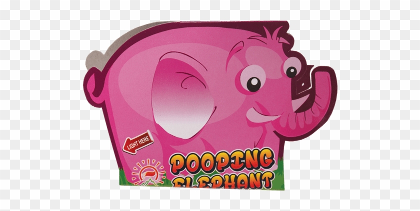 Pink Elephant - Cartoon Clipart #3616397