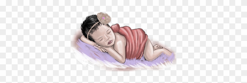 Cartoonized Baby Bebê Menina Sleeping - Sleep Clipart