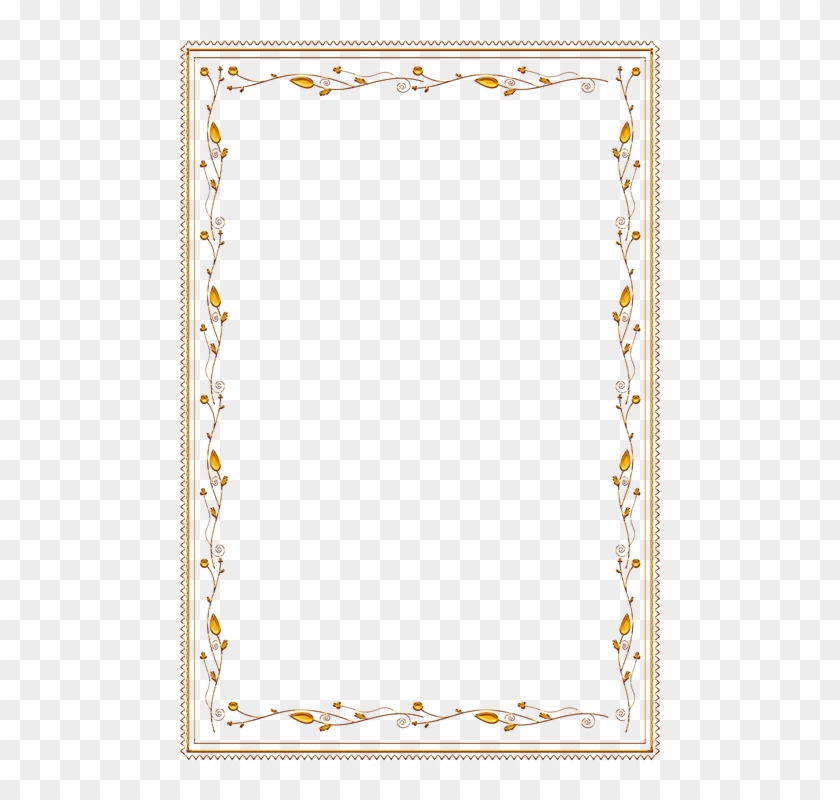 Frame, Ornate, Gold, Vintage, Portrait, Picture, Empty - Frame Border Designs Png Clipart #3616716