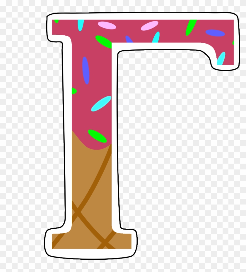 Ice Cream Greek Letters Sticker Clipart