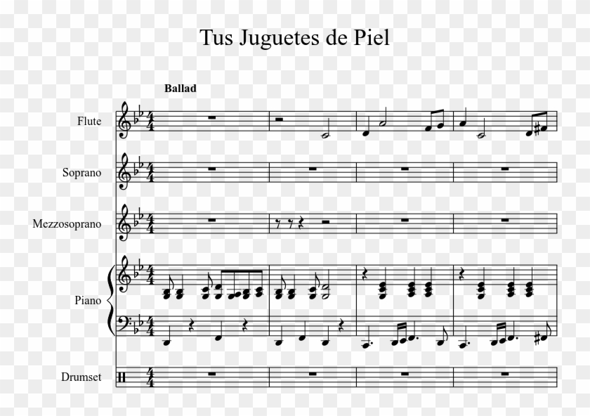 Tus Juguetes De Piel Sheet Music 1 Of 10 Pages - Sheet Music Clipart #3616930