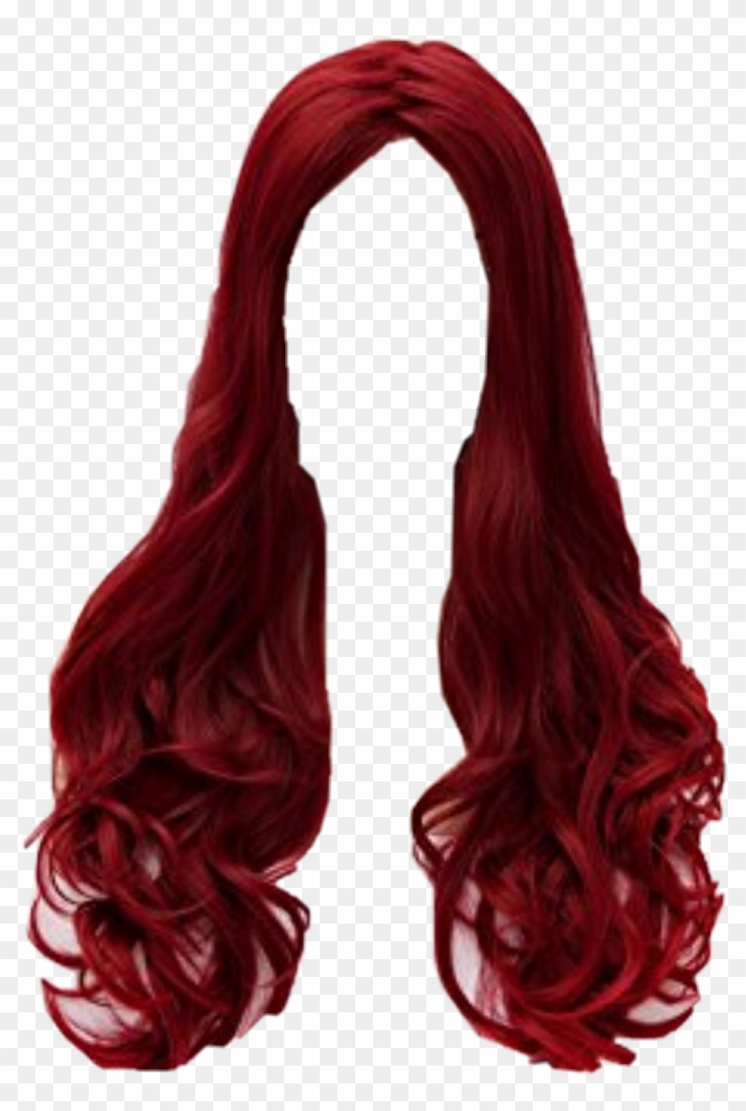 #wig #red #drag #redwig #freetoedit - Long Red Wig Transparent Clipart