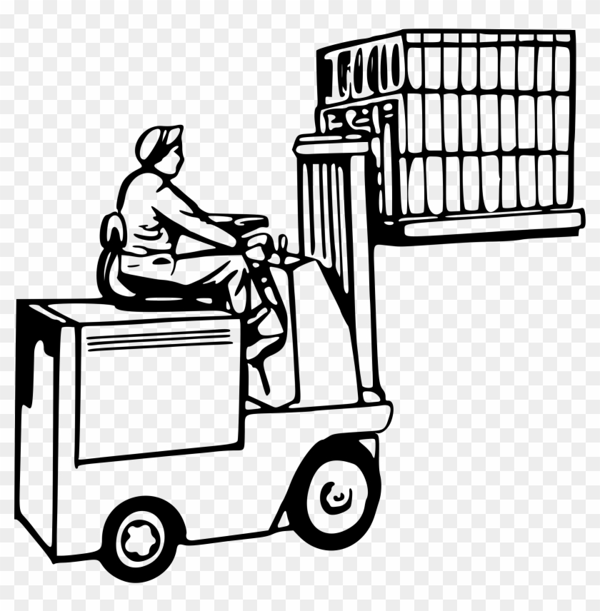 Jpg Royalty Free Library Forklift Big Image Png - Forklift Clipart Black And White Transparent Png