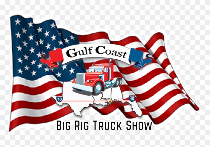 Gcbrts Logo Truck Show White 400 - Waving American Flag Png Clipart #3617183