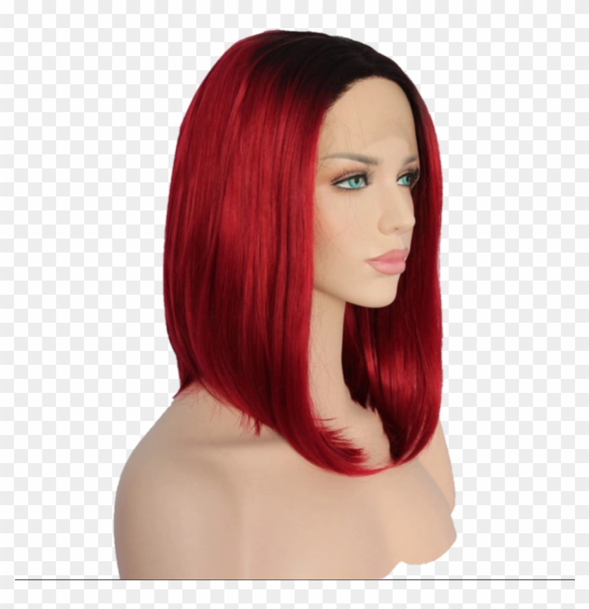 Buy Ombre Red Lace Front Wig - Wig Clipart #3617461