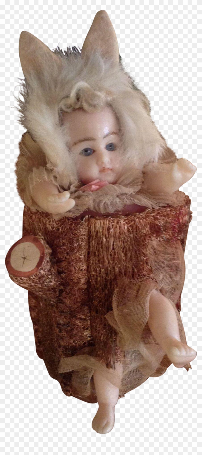 Wonderful Vintage Early 1900's Wax Baby Bunny Easter - Toddler Clipart #3617463