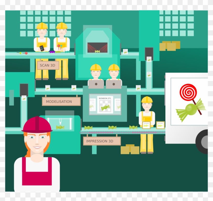 Big Image Png - Candy Factory Vector Clipart