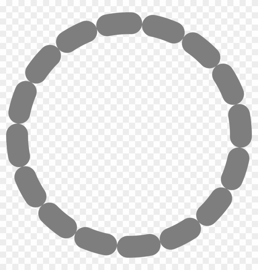 Circle Dotted Dot - Grey Dotted Circle Clip Art - Png Download