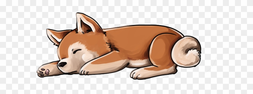 Sleepy Inu By - Akita Inu T Shirt Clipart