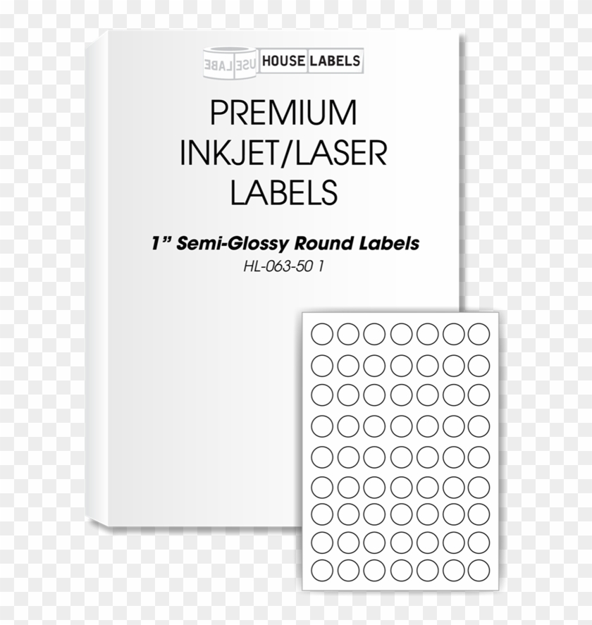 Picture Of Houselabels Brand, Round Dots 1" 100 Sheets - Label Clipart