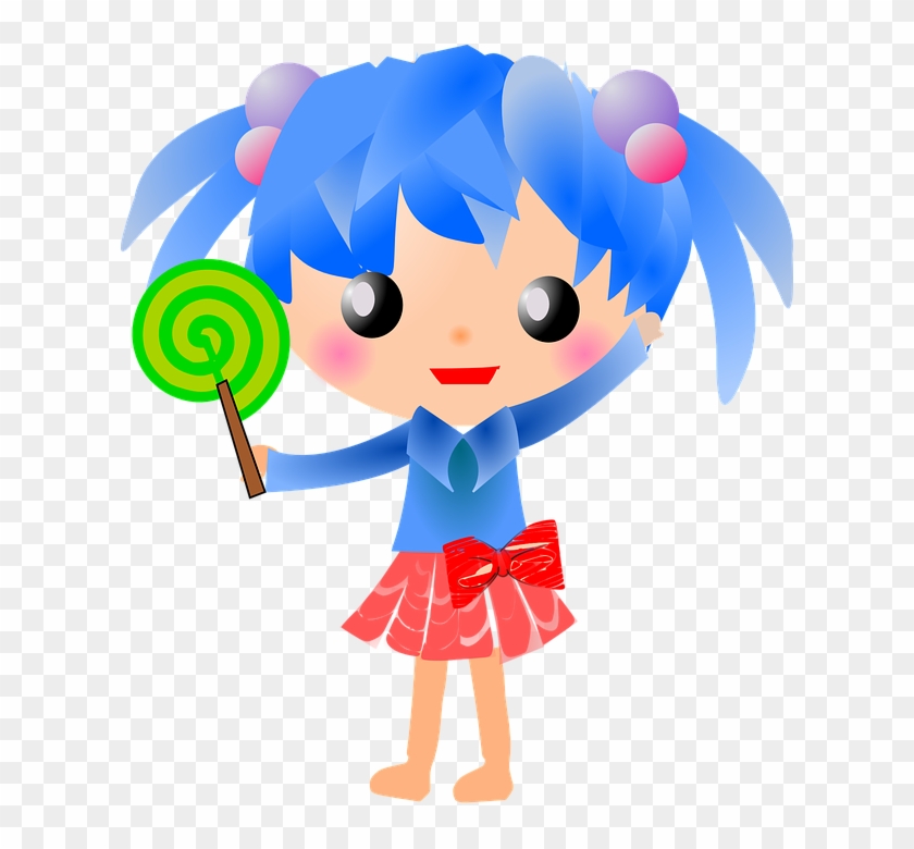 Lollipop Candy Sweets Girl Person Happy - Happy Daughters Day Gif Clipart #3618045
