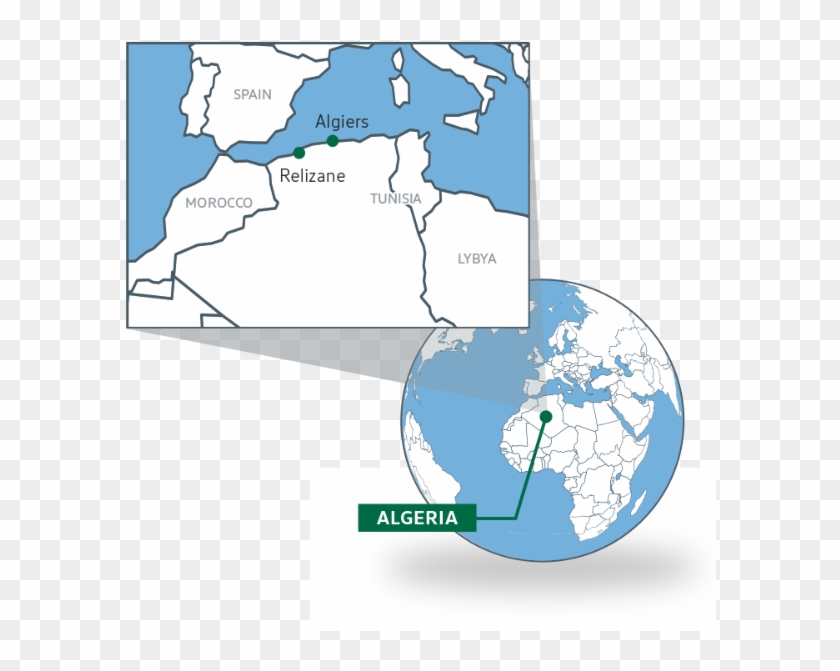 Algeria Is The Largest Country On The African Continent - World Map Clipart #3618327
